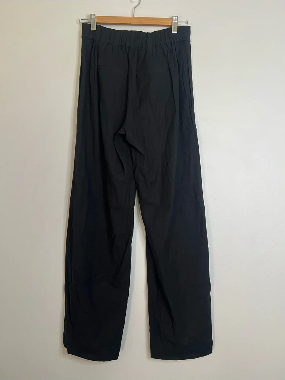 Vince Linen Blend Black Wide-Leg Pants - Women size xsmall